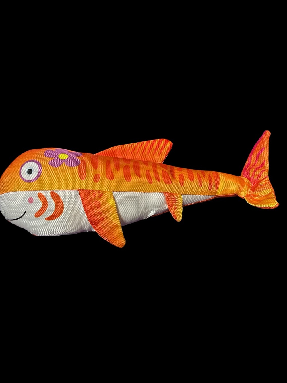 Orange Plush Fish Pet Toy - Playful Aquarium Accent